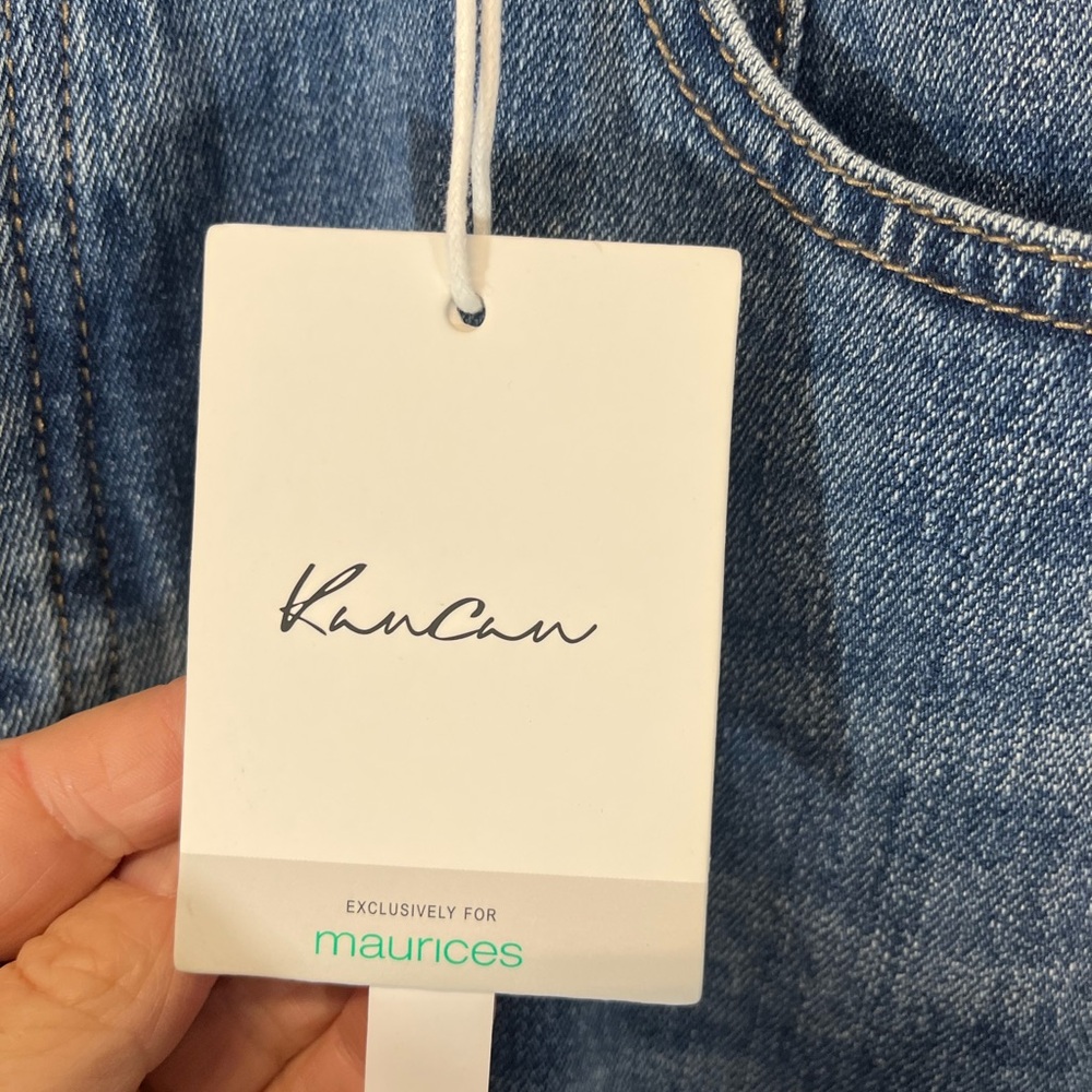 KanCan High Rise Frayed Hem 10in 90s Relaxed Bermuda Short Size 30 - Picture 8 of 11